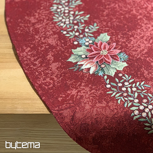 Round tapestry tablecloth STAR RED