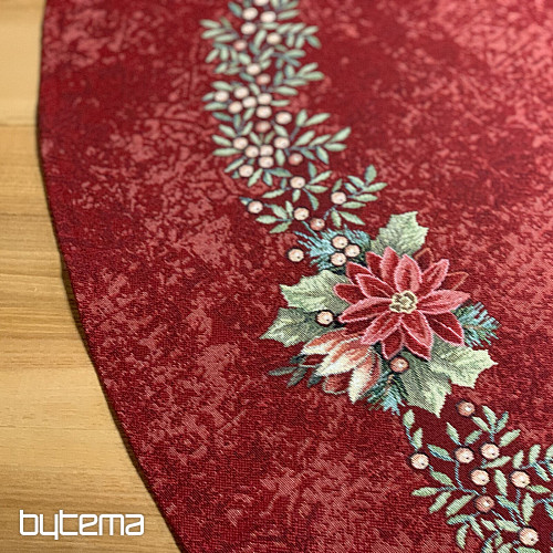 Round tapestry tablecloth STAR RED