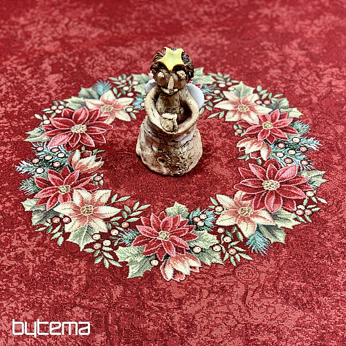 Round tapestry tablecloth STAR RED