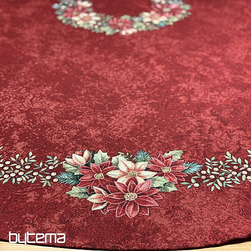 Round tapestry tablecloth STAR RED