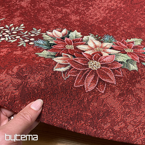Round tapestry tablecloth STAR RED