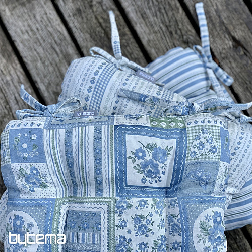 TOSCANA VALERY PATCHWORK CUSHION CUSHION blue