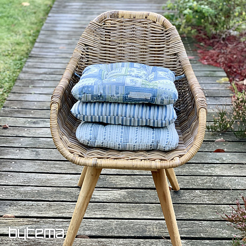 TOSCANA VALERY PATCHWORK CUSHION CUSHION blue