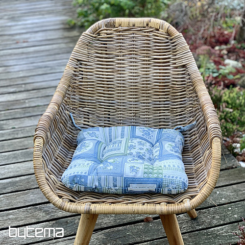 TOSCANA VALERY PATCHWORK CUSHION CUSHION blue