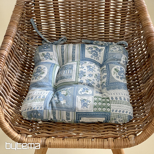 TOSCANA VALERY PATCHWORK CUSHION CUSHION blue