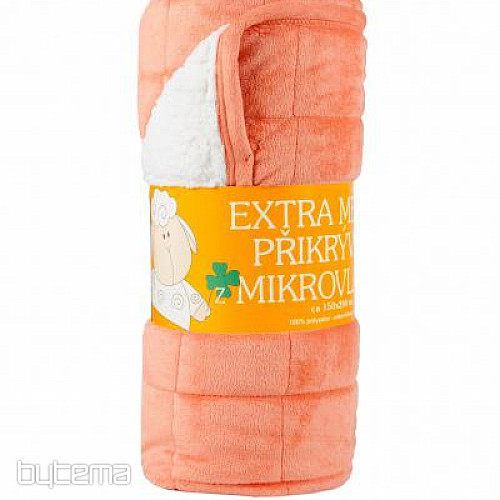 Microfiber blanket EXTRA SOFT SHEEP - salmon