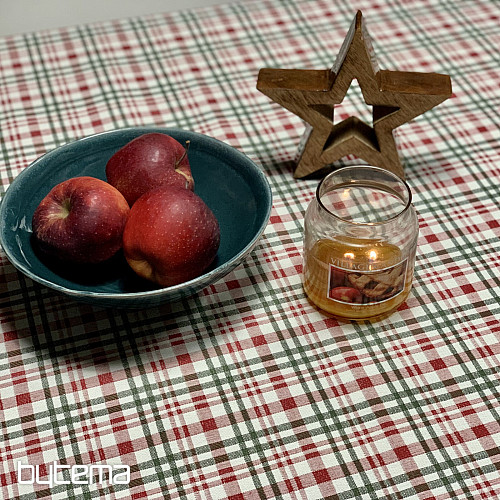 Christmas tablecloth and scarf SCOTTISH SHELLEY CHECK