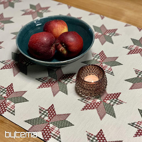 Christmas tablecloth and scarf STAR SHELLEY
