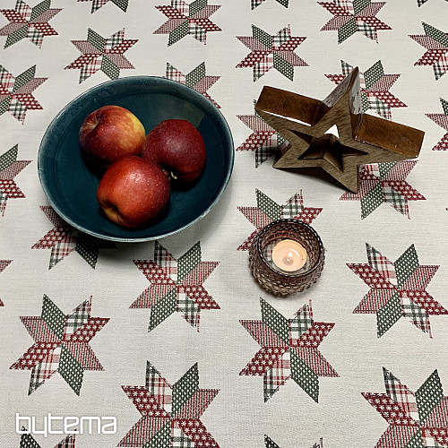 Christmas tablecloth and scarf STAR SHELLEY