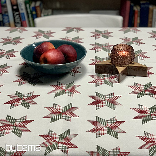 Christmas tablecloth and scarf STAR SHELLEY