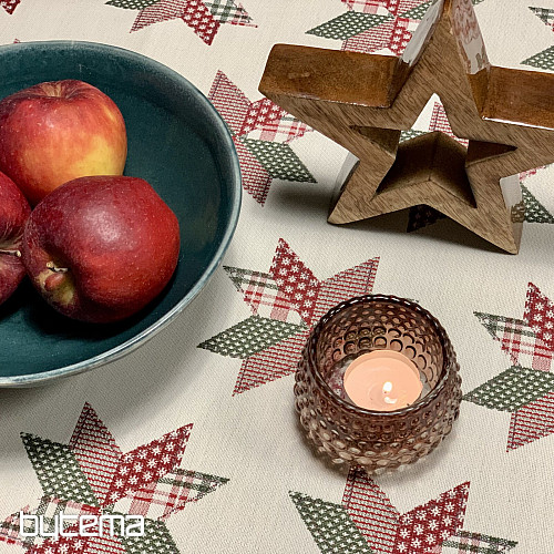 Christmas tablecloth and scarf STAR SHELLEY