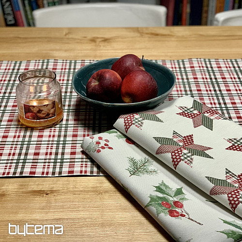 Christmas tablecloth and scarf STAR SHELLEY
