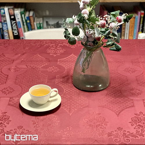 Tablecloth DAMASK burgundy 120x140