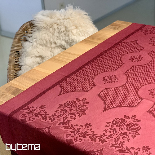 Tablecloth DAMASK burgundy 120x140