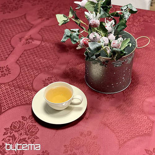 Tablecloth DAMASK burgundy 120x140