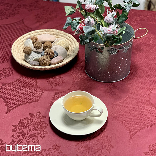 Tablecloth DAMASK burgundy 120x140