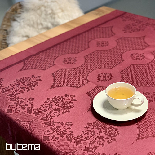 Tablecloth DAMASK burgundy 120x140