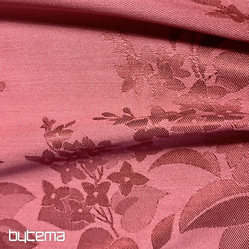 Tablecloth DAMASK flowers burgundy 120x140