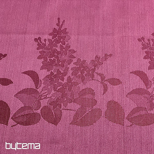 Tablecloth DAMASK flowers burgundy 120x140