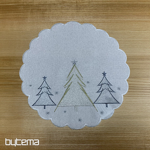 Placemat GREY GOLDEN TREES