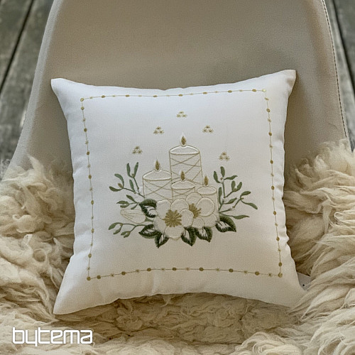 Embroidered pillowcase WHITE CANDLES