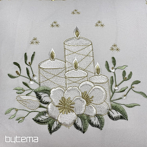 Embroidered pillowcase WHITE CANDLES
