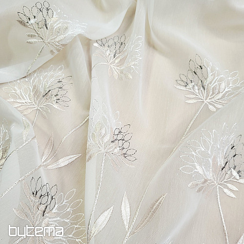 Luxury curtain GERSTER 11868 beige embroidery