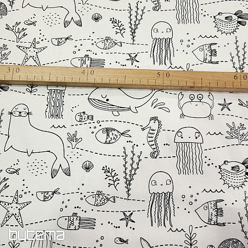 Painting fabric UNDERWATER WORLD