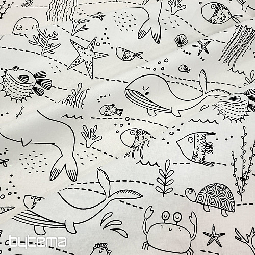 Painting fabric UNDERWATER WORLD