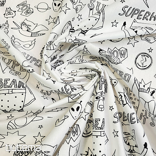 SUPERHEROES painting fabric