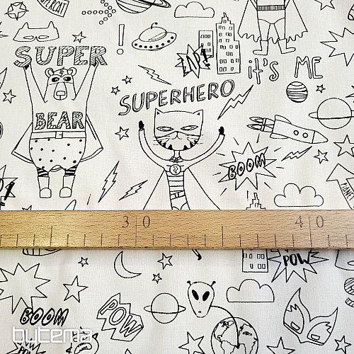 SUPERHEROES painting fabric