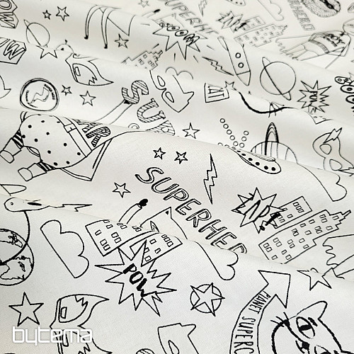 SUPERHEROES painting fabric