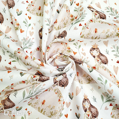 Cotton fabric DREAMY PRINCESS