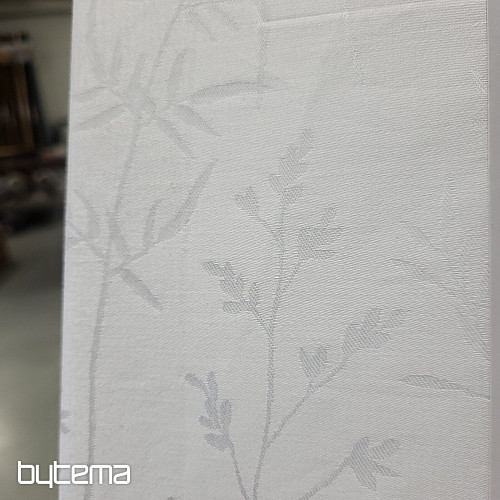 Luxurious cotton damask WEISS WHITE