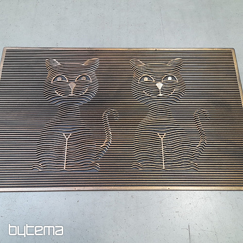 Rubber doormat TWO CATS 3D