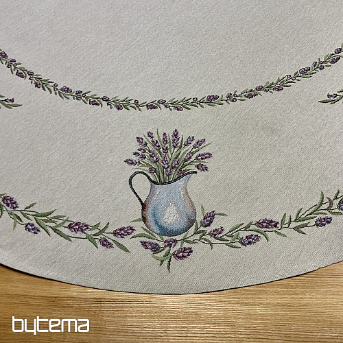 Round tapestry tablecloth LAVENDER