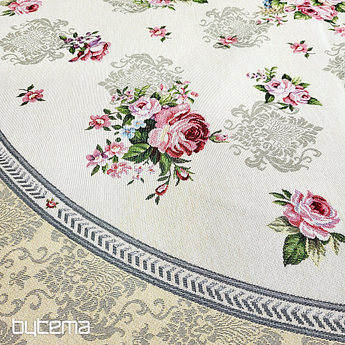 Round tapestry tablecloth CASTLE ROSE