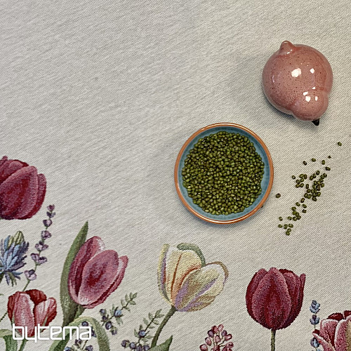 Round tapestry tablecloth TULIPS SPRING III