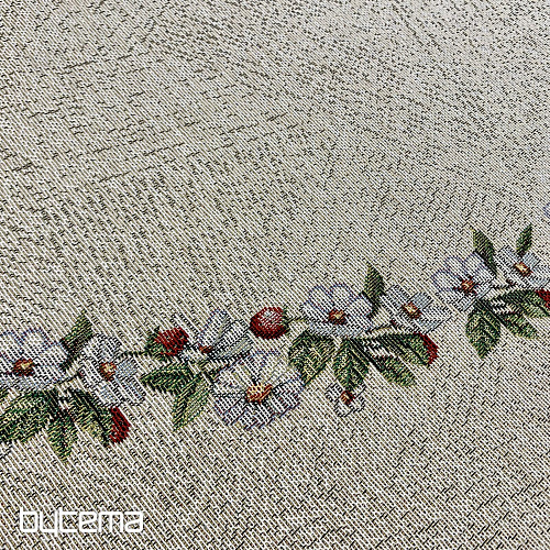 Round tapestry tablecloth ROCK BY THE FENCE