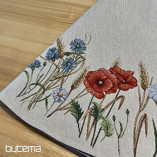 Tapestry tablecloth round WILD FLOWERS