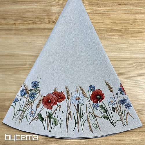 Tapestry tablecloth round WILD FLOWERS