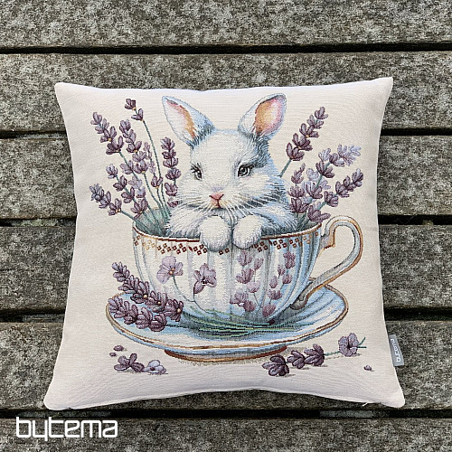 Tapestry pillowcase HARE IN PORCELAIN