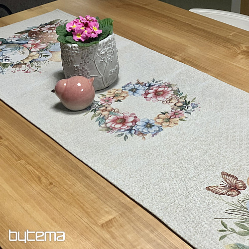 Easter tablecloth and scarf EGGS IN THE GRASS