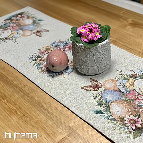 Easter tablecloth and scarf EGGS IN THE GRASS
