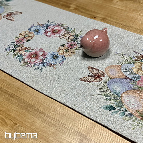 Easter tablecloth and scarf EGGS IN THE GRASS