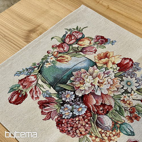 Tapestry tablecloth and scarf SPRING BOUQUET