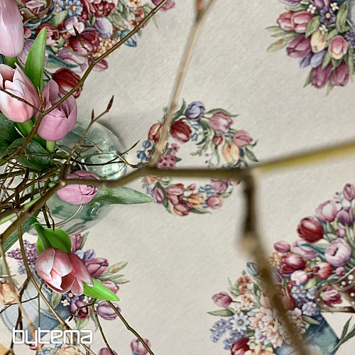 Tapestry tablecloth and scarf SPRING BOUQUET