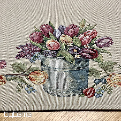 Tapestry tablecloth and scarf SPRING BOUQUET