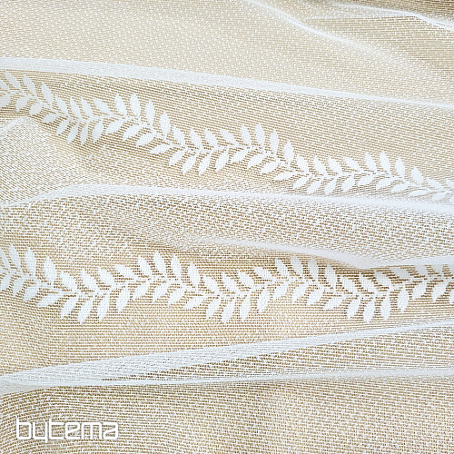 Jacquard curtain INGRID white