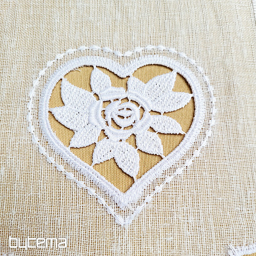 Stained glass curtain WHITE HEART